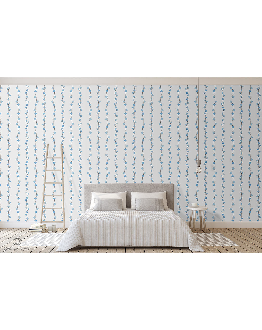 Blue Berry Branch Wallpaper CC023