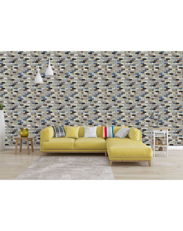 Colorful Brick Wallpaper CC024 - CostaCover - Peel and stick Removable Wallpaper - Abstract - abstract wallpaper - accent wallpaper