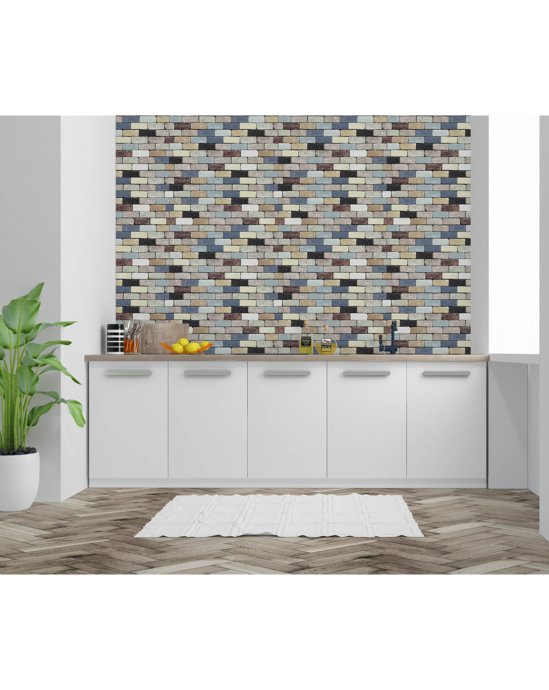 Colorful Brick Wallpaper CC024