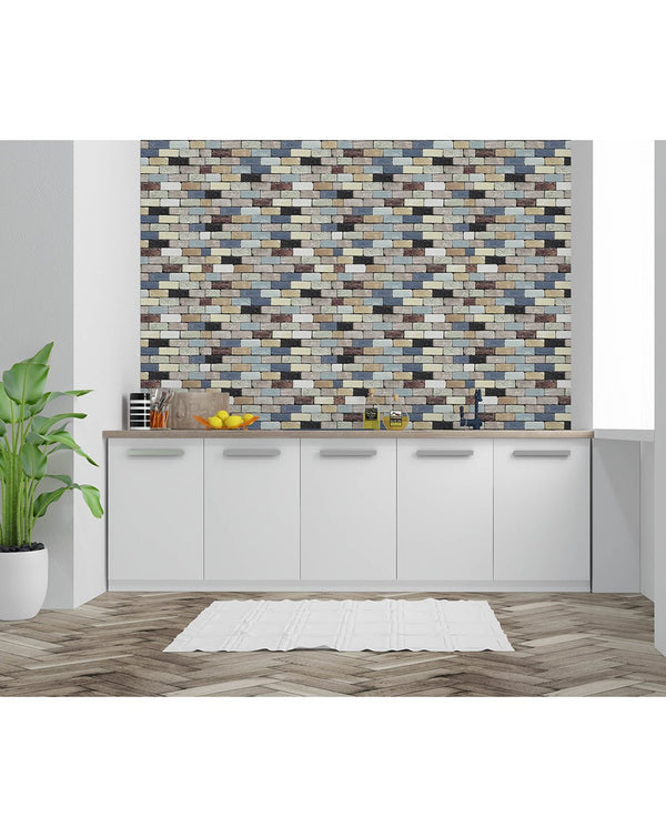 Colorful Brick Wallpaper CC024 - CostaCover - Peel and stick Removable Wallpaper - Abstract - abstract wallpaper - accent wallpaper