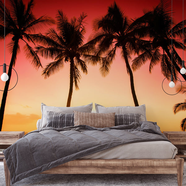 Ocean Beach & Sunset Wall Mural CCM003 - CostaCover - Peel and stick Removable Wallpaper - accent wallpaper - adhesive wallpaper - bathroom wallpaper