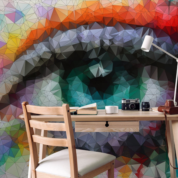 Colorful Vector Abstract Eye Wall Mural CCM011 - CostaCover - Peel and stick Removable Wallpaper - Abstract - abstract wallpaper - adhesive wallpaper