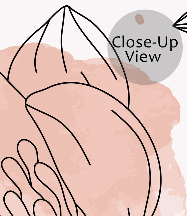 Large Pink Flowers Wall Mural CCM098 - CostaCover - Peel and stick Removable Wallpaper - 3d wall murals - 3d wall painting - abstract lines