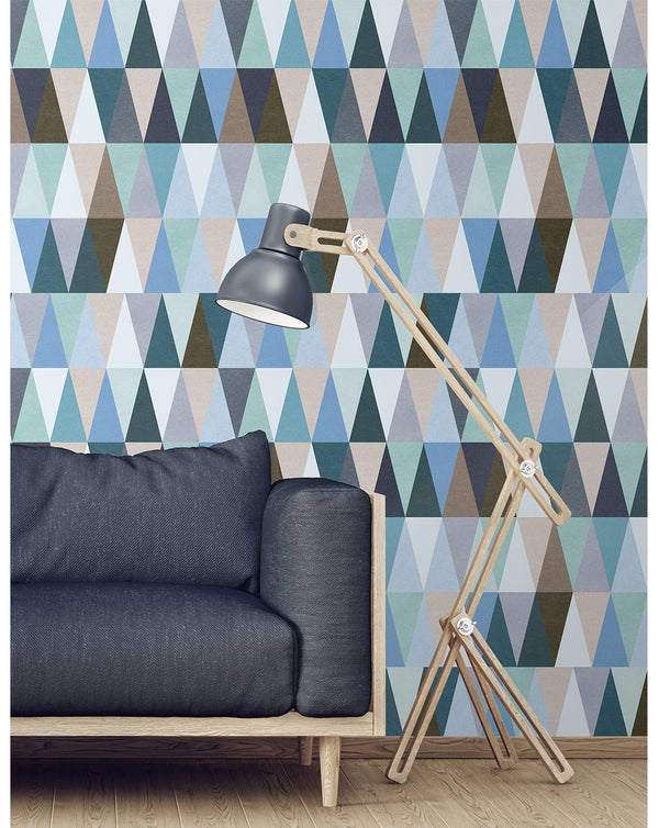 Colorful Geometric Triangles Wallpaper CC022 - CostaCover - Peel and stick Removable Wallpaper - Abstract - abstract wallpaper - adhesive wallpaper