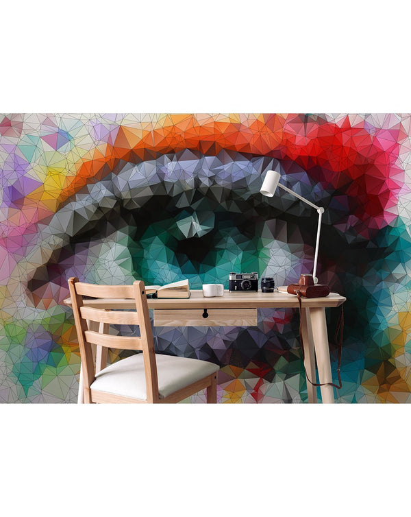 Colorful Vector Abstract Eye Wall Mural CCM011 - CostaCover - Peel and stick Removable Wallpaper - Abstract - abstract wallpaper - adhesive wallpaper