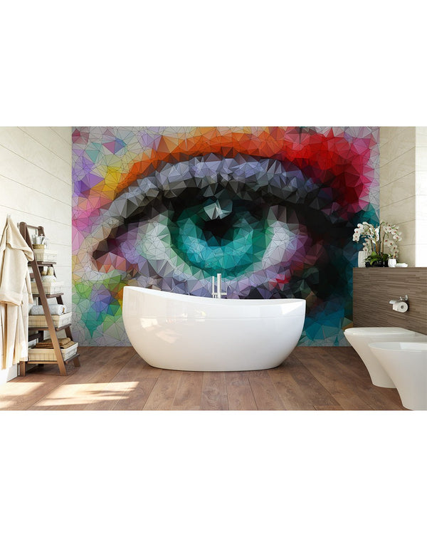 Colorful Vector Abstract Eye Wall Mural CCM011 - CostaCover - Peel and stick Removable Wallpaper - Abstract - abstract wallpaper - adhesive wallpaper