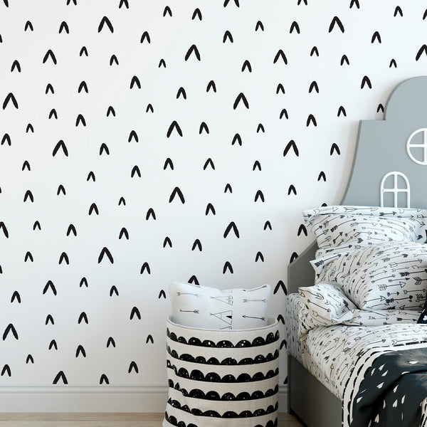 Black & White Chevron Wallpaper CC018 - CostaCover - Peel and stick Removable Wallpaper - Abstract - abstract wallpaper - Black and white