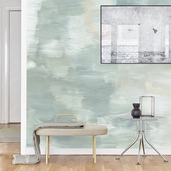 Green Brush Strokes Wall Mural CCM071 - CostaCover - Peel and stick Removable Wallpaper - 3d wall murals - Abstract - abstract wall art