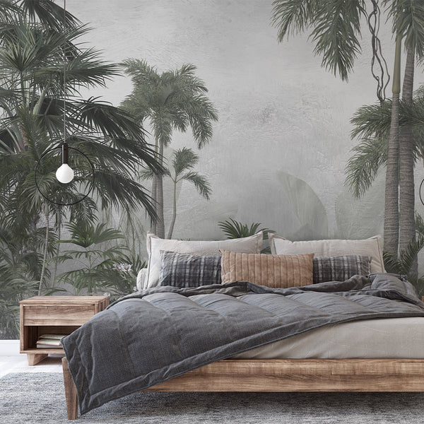 Mystic Jungle Tropical Wall Mural CCM087 - CostaCover - Peel and stick Removable Wallpaper - accent wallpaper - adhesive wallpaper - adhesive wallpaper design