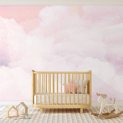 Pink Purple Cloud and Sky Self Adhesive Wall Mural CCM084