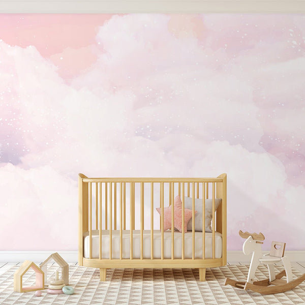 Pink Purple Cloud Wall Mural CCM084 - CostaCover - Peel and stick Removable Wallpaper - 3d wall murals - 3d wall painting - Abstract