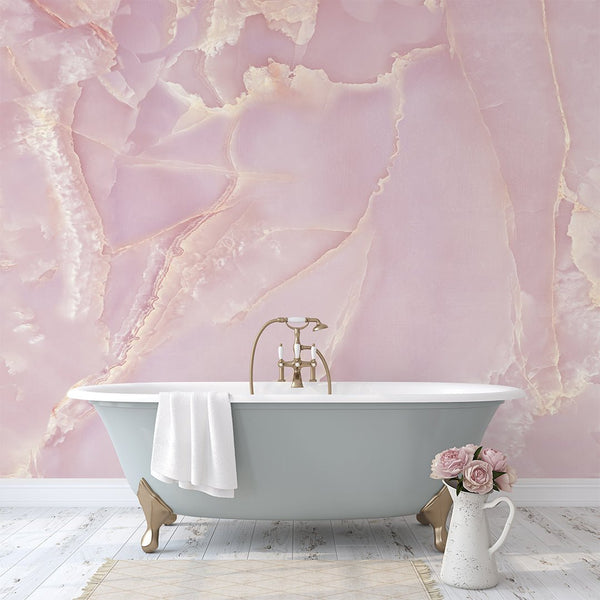 Pink Marble Texture Wall Mural CCM029 - CostaCover - Peel and stick Removable Wallpaper - accent wallpaper - adhesive wallpaper - bedroom interior