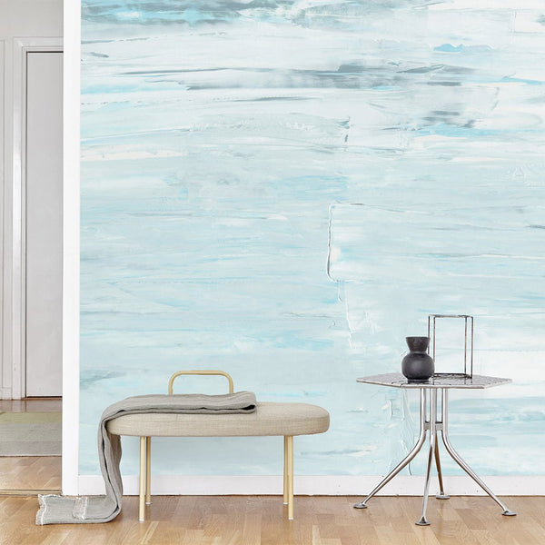 Blue Brush Strokes Wall Mural CCM075 - CostaCover - Peel and stick Removable Wallpaper - 3d wall murals - 3d wall painting - Abstract