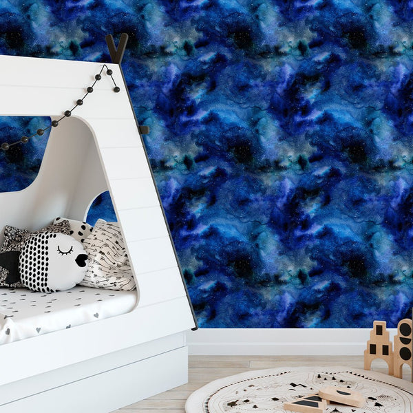 Magical Space & Stars Wallpaper CC098 - CostaCover - Peel and stick Removable Wallpaper - abstract wallpaper - accent wallpaper - adhesive wallpaper