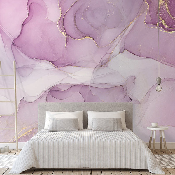 Pink Watercolor ink Wall Mural CCM042 - CostaCover - Peel and stick Removable Wallpaper - accent wallpaper - adhesive wallpaper - adhesive wallpaper design