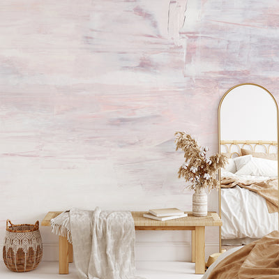 Pink Brush Strokes Wall Mural CCM073